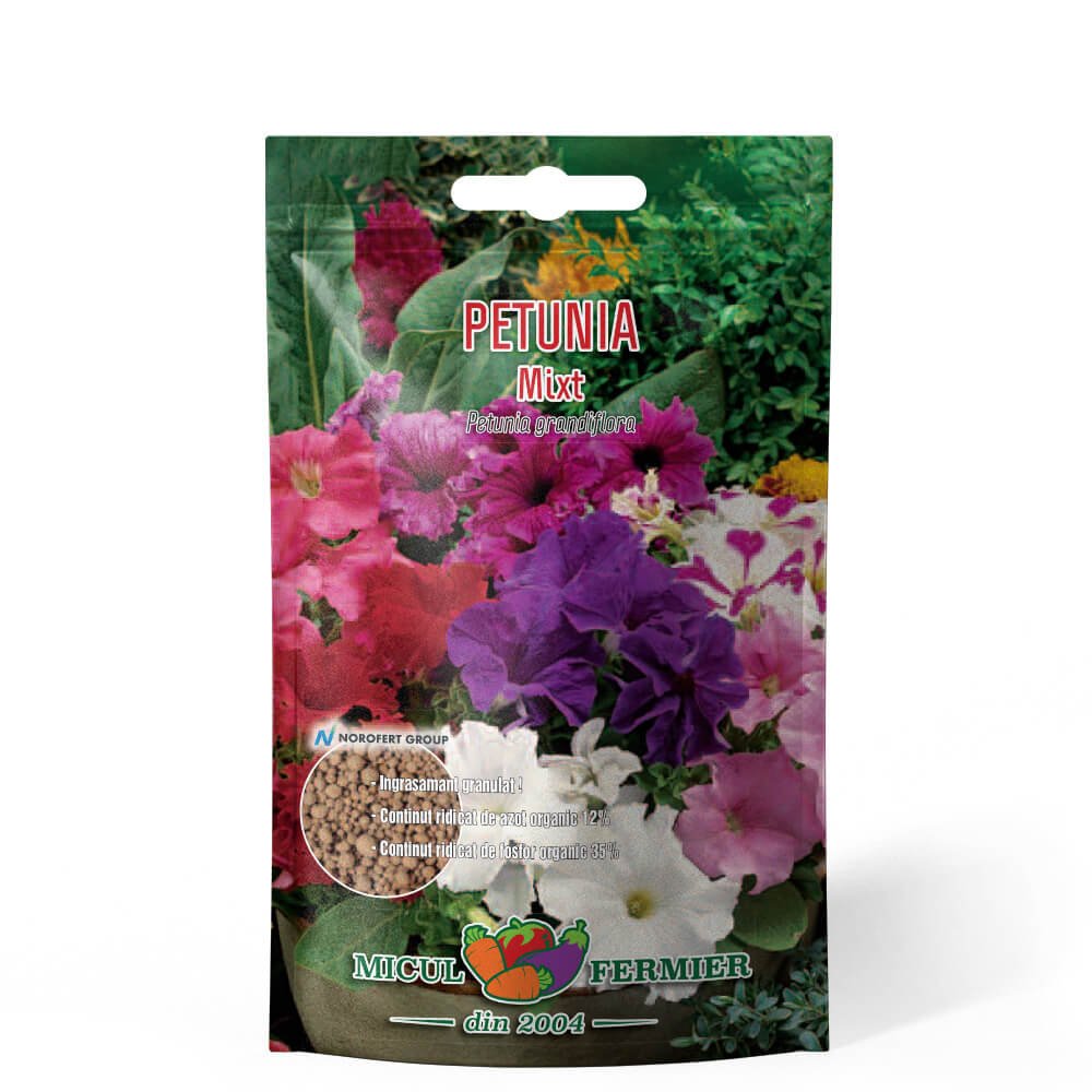 Seminte Petunia Mixt + Ingrasamant Micul Fermier Seminte Petunia Mixt + Ingrasamant Micul Fermier